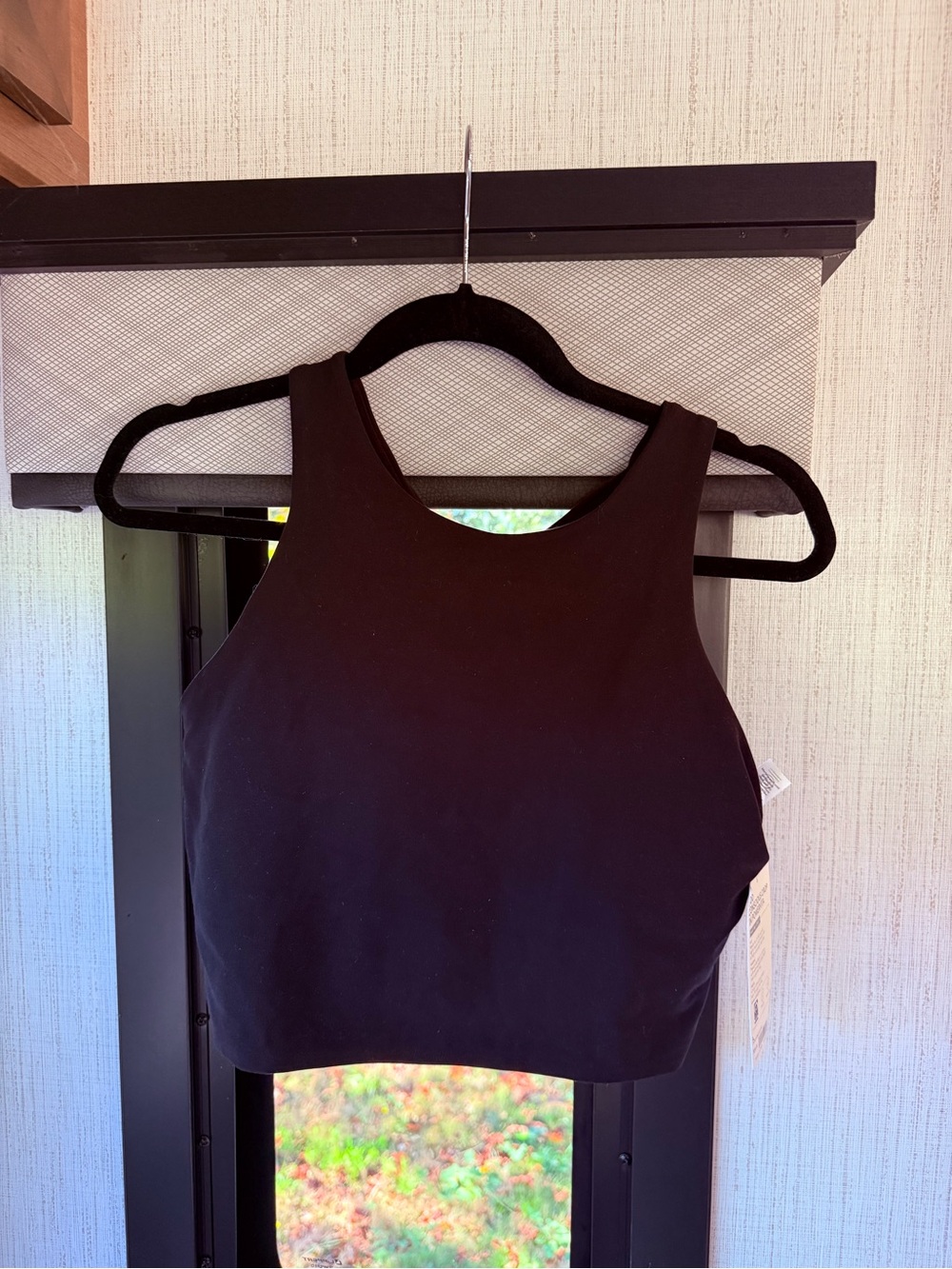 Athleta D-DD Conscious Crop Powervita Bra Top Size L Black